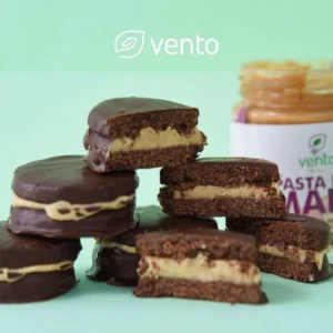 Alfajor keto relleno pasta de mani Vento